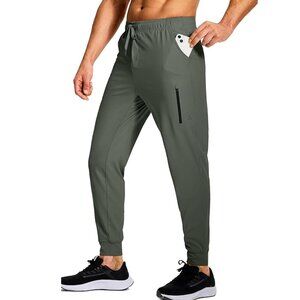 NWT Varejogger Lightweight Joggers Pants Sweatpants Zipper Pockets L Army Green